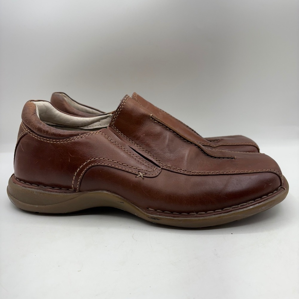 GBX Henley Mens Brown Leather‎ Slip On Loafer Driving Moc Shoes Size 10M